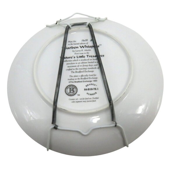 BRADFORD EXCHANGE Nature's Little Treasures PLATES x2 Certificates and Hangers 1 - Picture 9 of 10